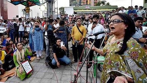 Filmmaker Aparna Sen (right) was among the celebrities who were booked for sedition by Bihar police for being a signatory to an open letter to Pm Narendra Modi (PTI file photo).