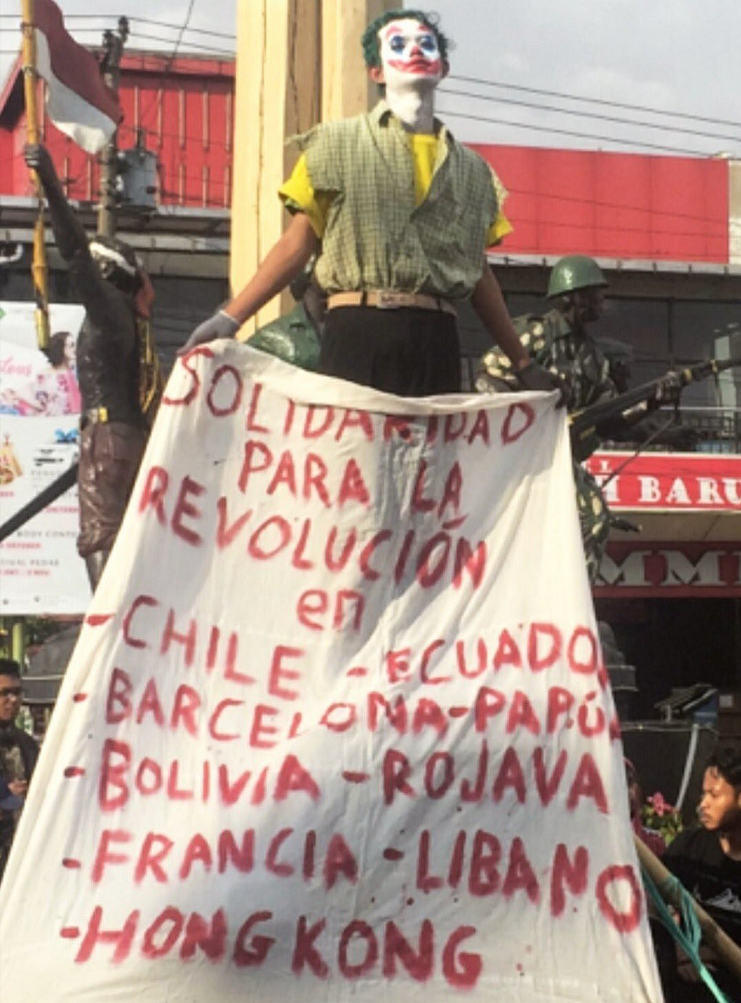Joker is becoming the face of the fight against injustice in Lebanon, Chile
