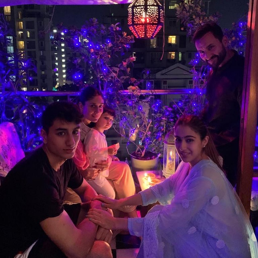 Saif Ali Khan, Kareena Kapoor, Sara Ali Khan, Ibrahim Ali Khan and little Taimur get together for Diwali.