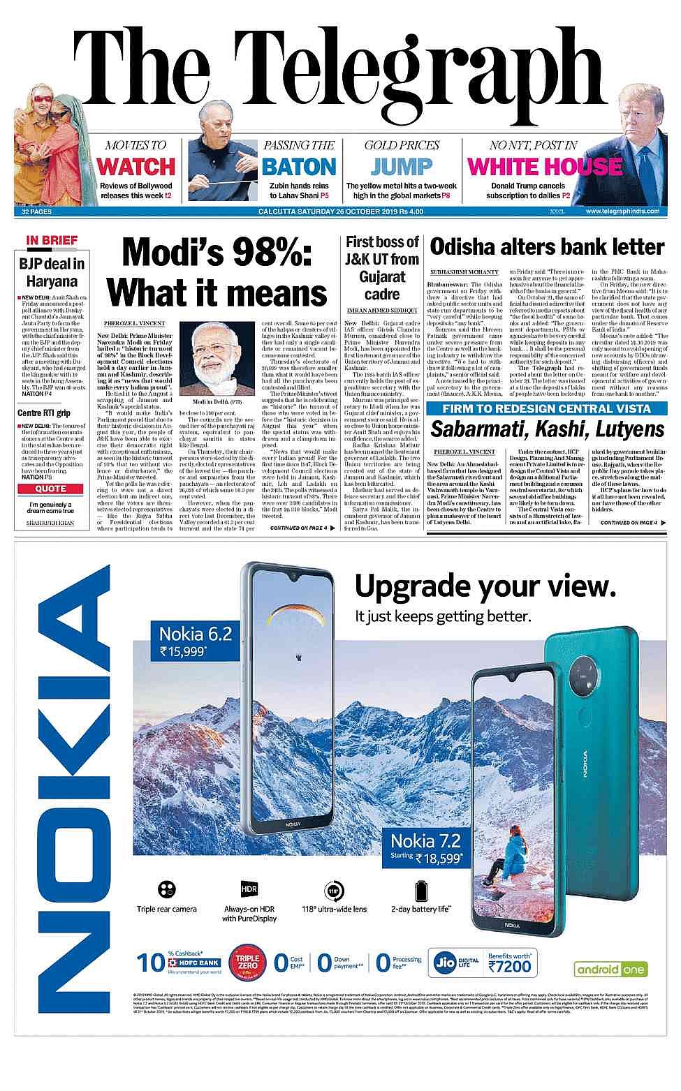 Front Pages This Morning - October 26, 2019