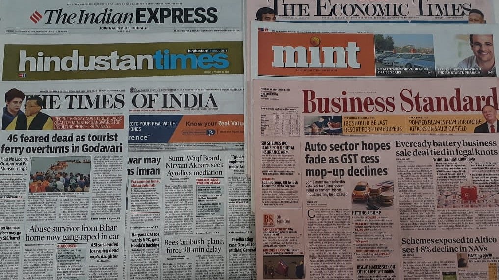 Front Pages This Morning - October 15, 2019  