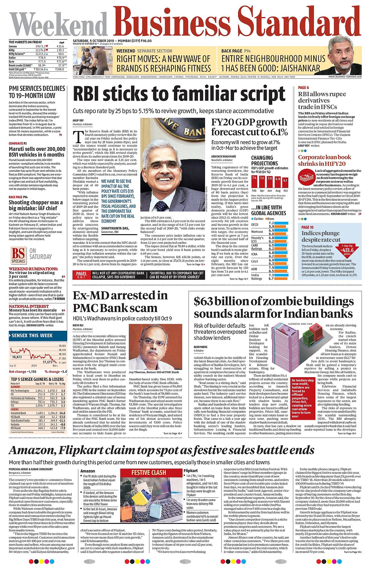 Front Pages this morning- October 5, 2019