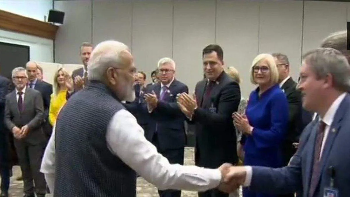 PM Modi the EU MP delegation in New Delhi.