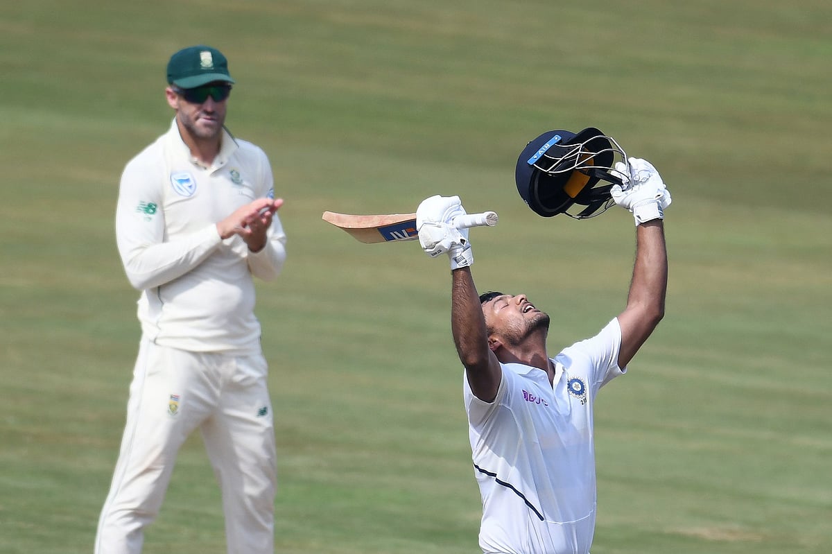 Mayank powers India to 273/3 on day one
