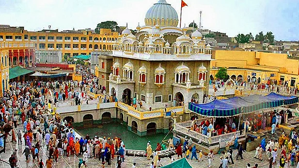 The historic Gurudwara Nankana Sahib in Pakistan.