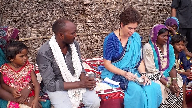 Priyanka Gandhi, general secretary of the AICC in Sonebhadra (File Photo)