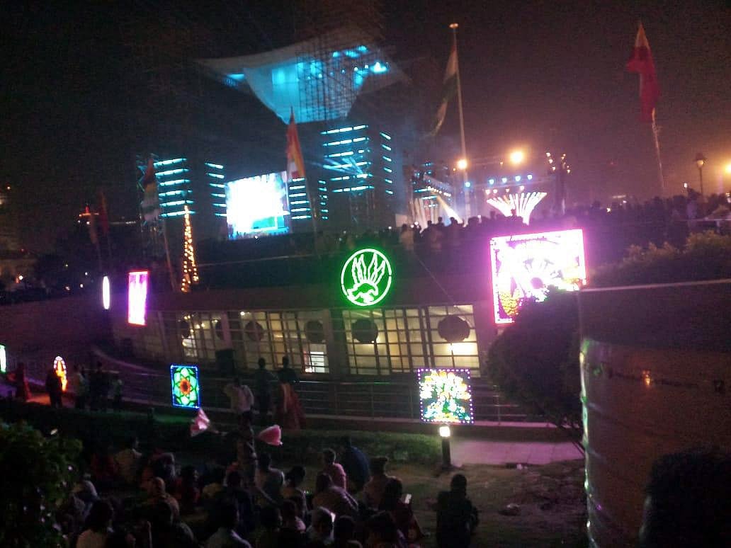 The Laser show at Connaught Place’s Central Park in New Delhi. 
