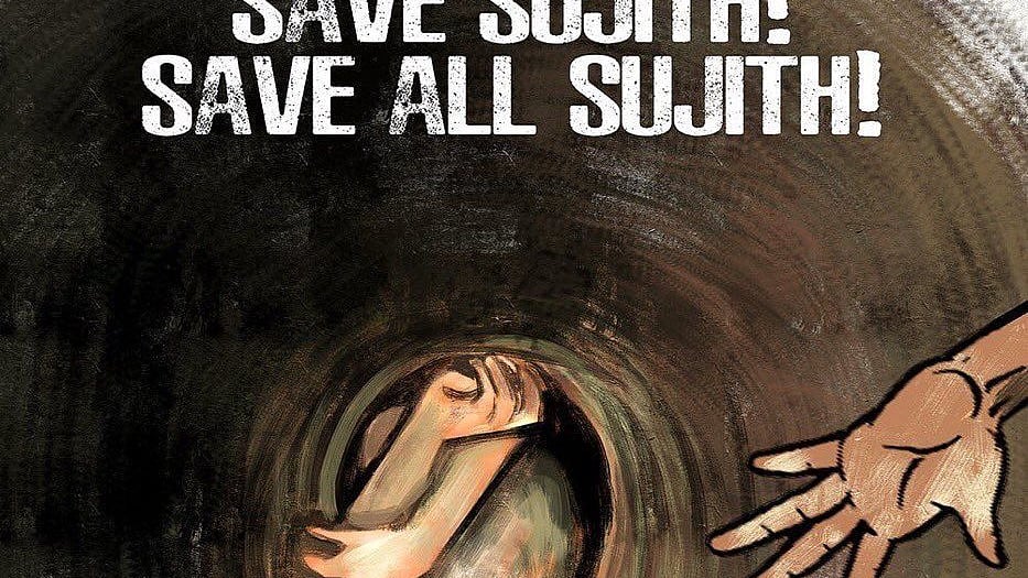 Image circulating on Social Media asking to rescue Sujith from the borewell