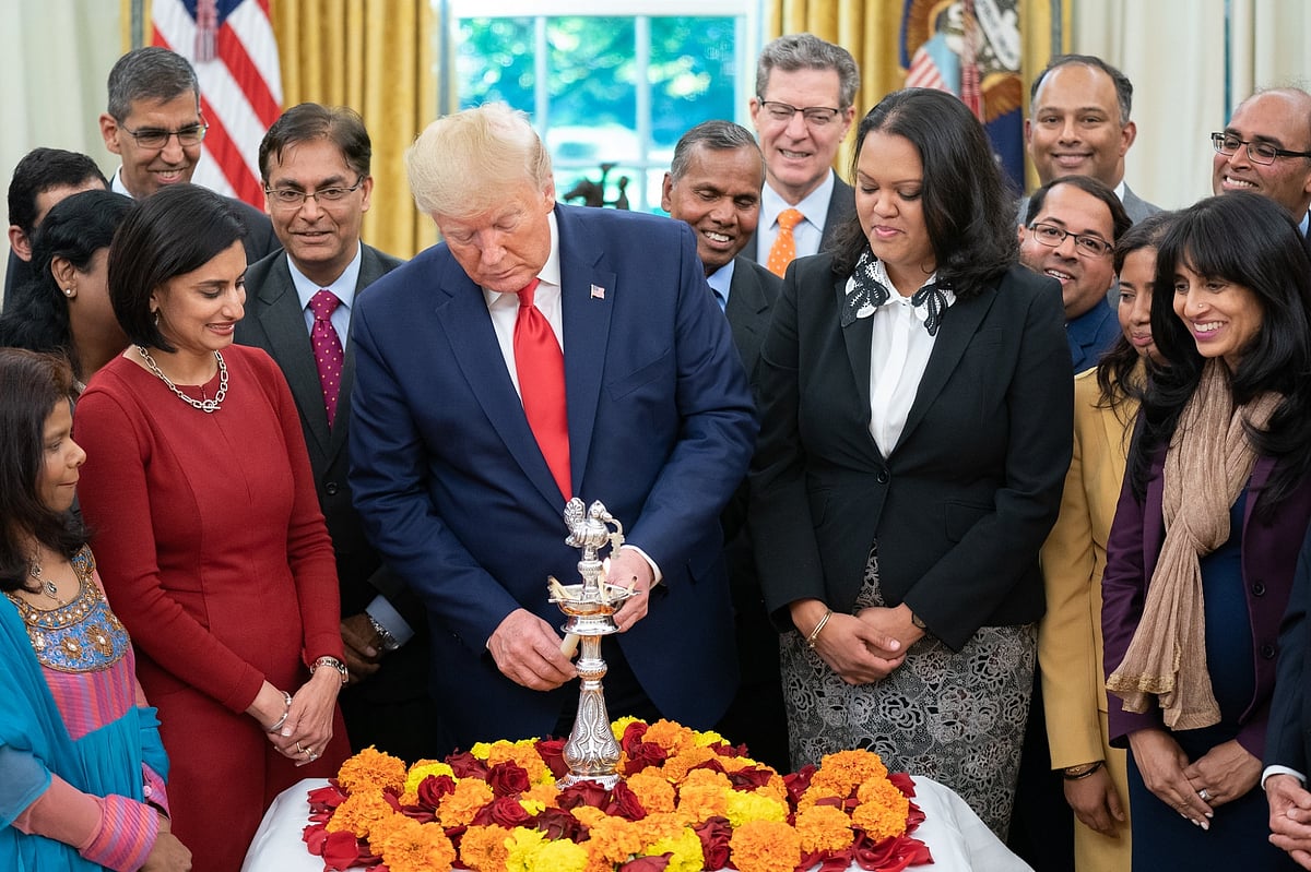 US President Donald Trump sent out his Diwali wishes as he reiterated his commitment to protect religious freedom.