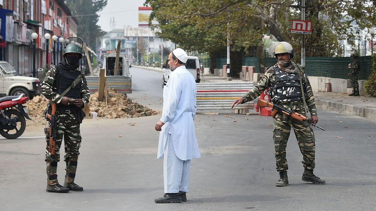 A street near Lal Chowk in Srinagar (PTI photo)