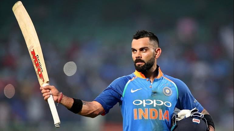 Kohli become only the third Indian and ninth overall to score 11000 ODI runs. On reaching 11,000 runs, Kohli beat Sachin Tendulkar - who previously held the record at 276 innings.
