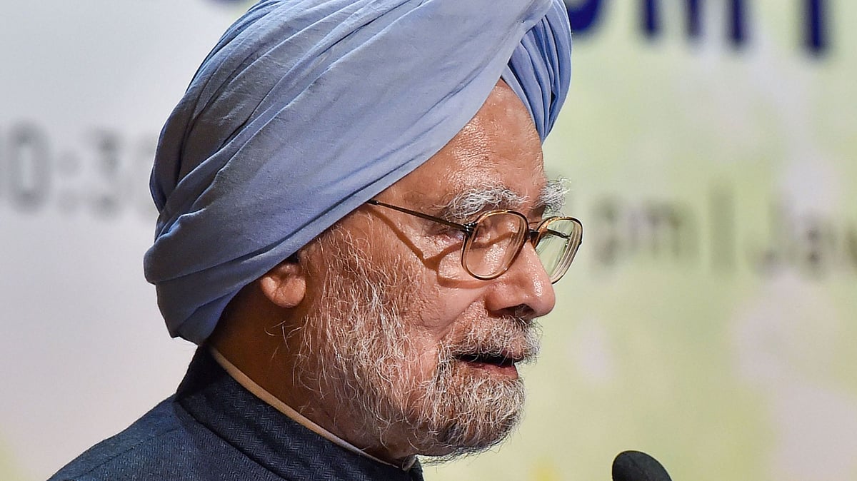 Former PM Manmohan Singh delivering the valedictory address at National Economy Conclave organised by Rajiv Gandhi Institute for Contemporary Studies in New Delhi, on Friday, Nov 29, 2019.