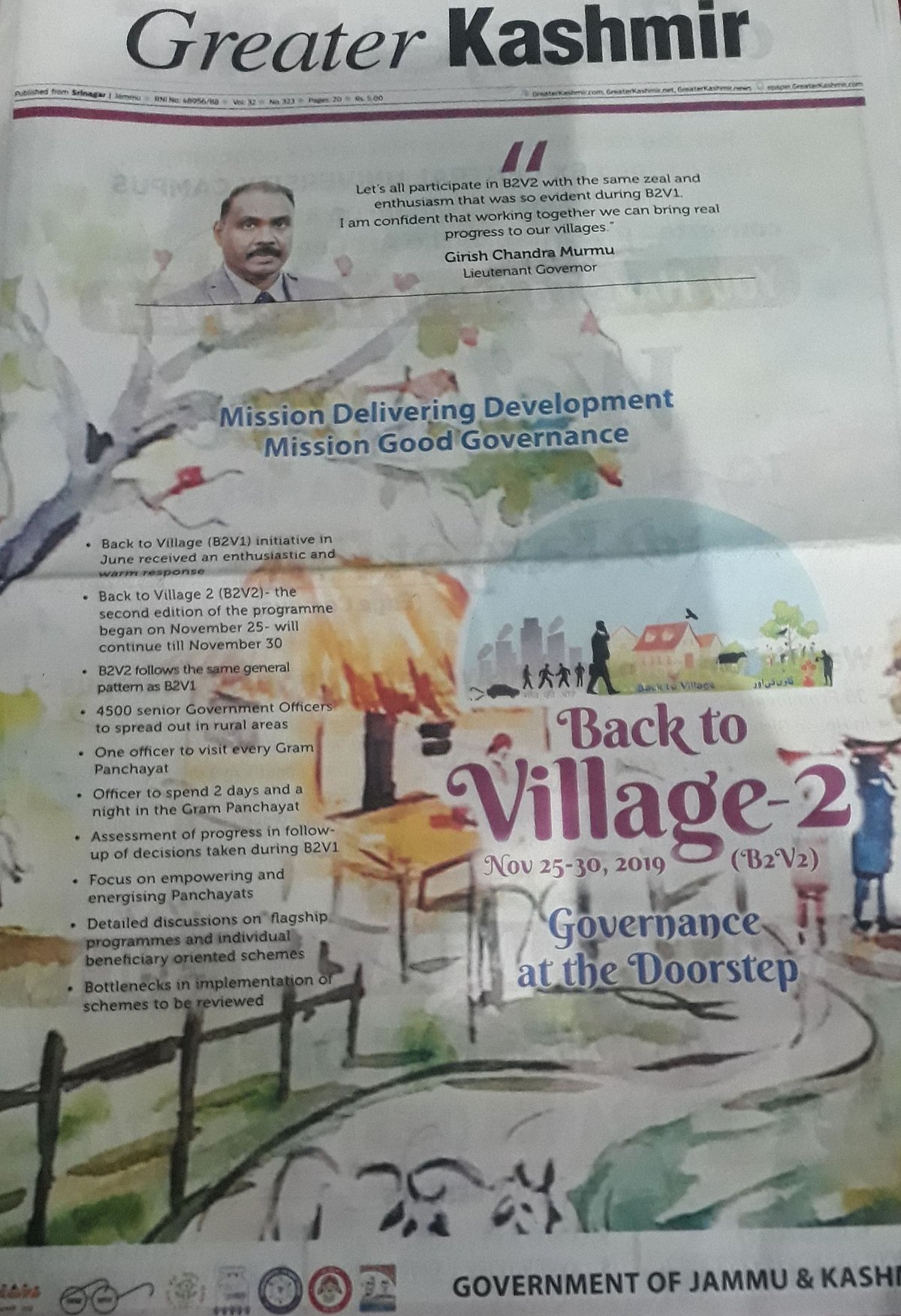 Second edition of J&K government’s ‘Back to Village’ fails to impress the citizenry