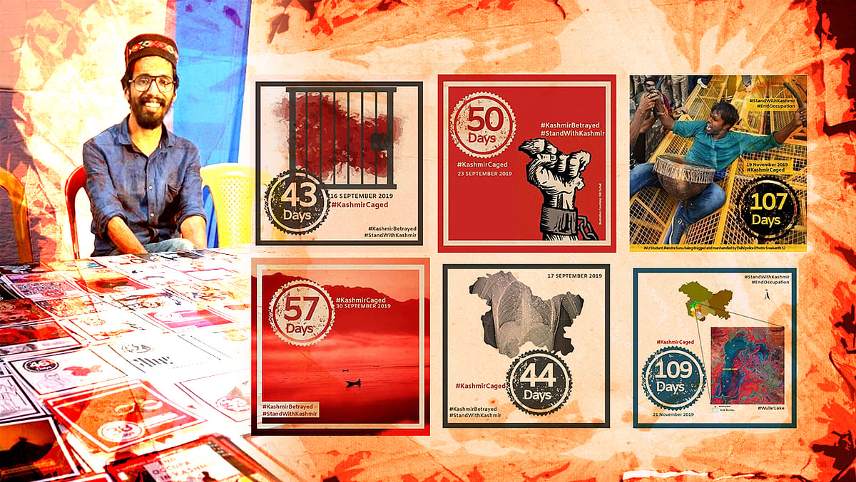 Meet the man behind evocative Kashmir posters chronicling protests against abrogation of Article 370