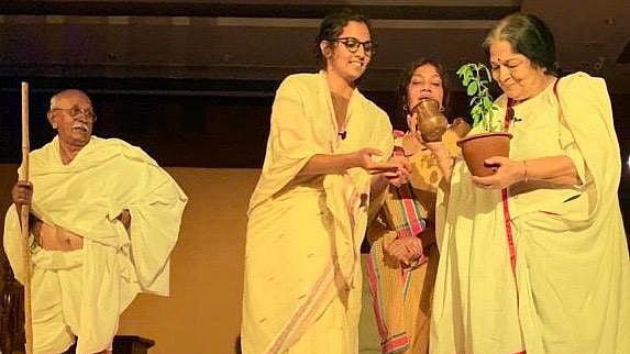 A scene from the play ‘Kasturba’