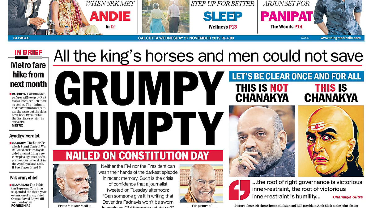 Front Pages This Morning - November 26, 2019  