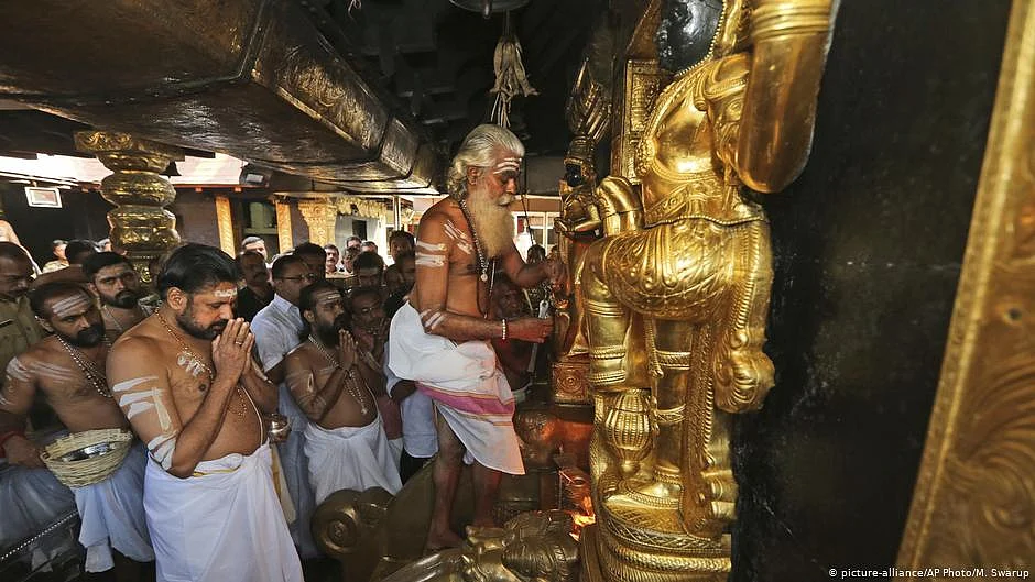 Devotees at Sabarimala temple.