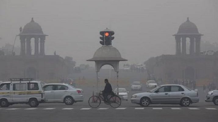 Picture depicting high levels of air pollution in Delhi (PTI photo).