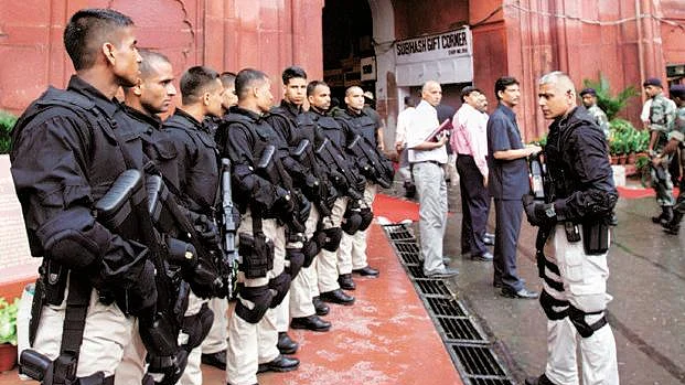 The Special Protection Group (SPG) commandos.