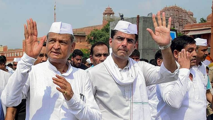 Rajasthan Chief Minister Ashok Gehlot and Sachin Pilot (Photo: NH File Photo)