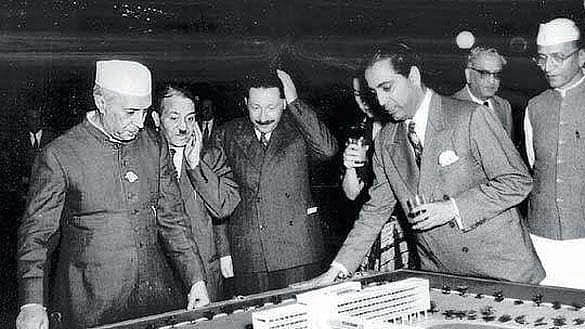 Pt Jawaharlal Nehru with Dr Homi J Bhabha