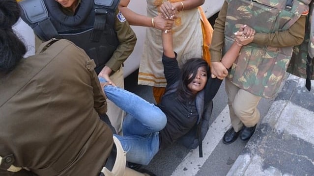 In video clips, JNU students’ protest march to Parliament: Delhi police accused of assaulting protesters