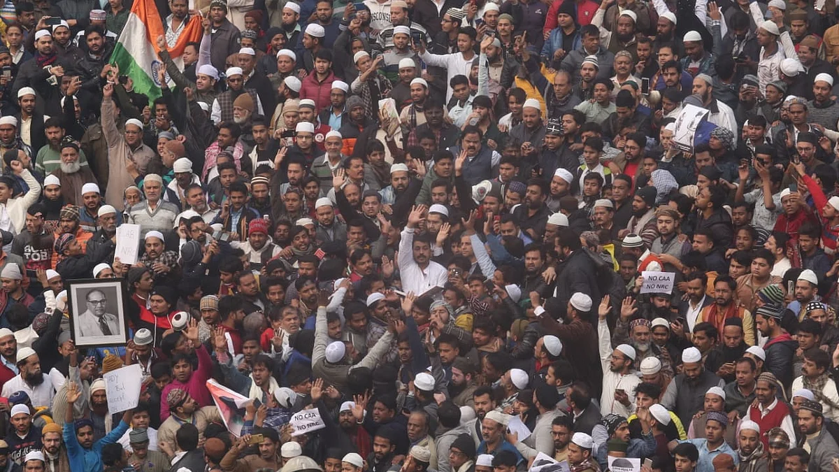 Bhim Army chief Chandra Shekhar Azad leads massive anti-CAA protest at Delhi’s Jama Masjid