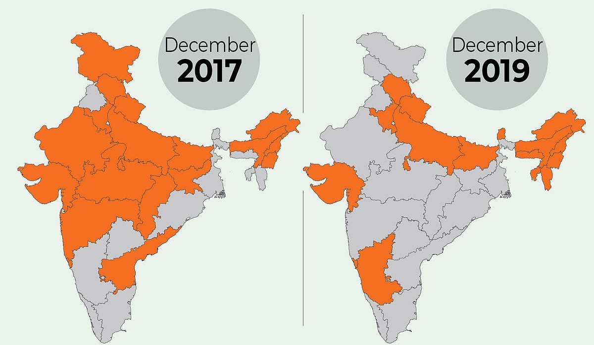 WATCH: With BJP’s saffron shrinking, Modi’s ‘Achche Din’  ready to go