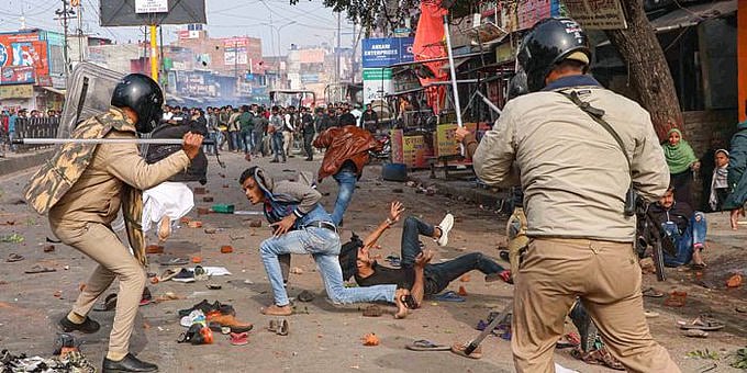 Anti-CAA protest in Lucknow (PTI Photo)