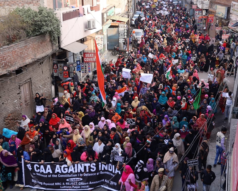 Women march against CAA in Ludhiana
