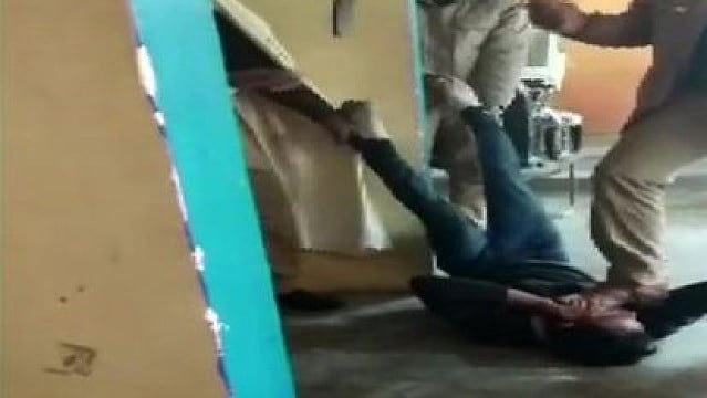 WATCH: Man accused of mobile theft thrashed by cops in Uttar Pradesh’s Deoria, 3 suspended