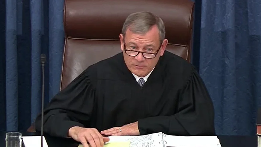 United States Supreme Court Chief Justice John Roberts presides over the Senate trial of President Donald Trump on January 22, 2020  (Photo Courtesy: IANS)