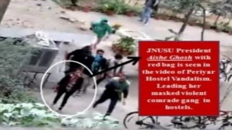 One of the pictures released by Delhi Police of JNU violence suspects (IANS)