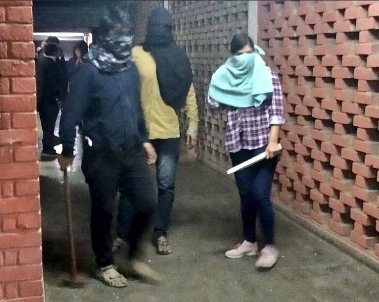 Masked goons attacked JNU campus on January 5 (Photo courtesy: Twitter)