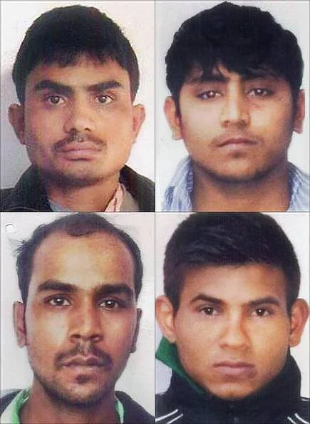 (Clockwise from left) Mukesh Singh, Akshay Thakur, Pawan Gupta and Vinay Sharma, the convicts in the Nirbhaya case.