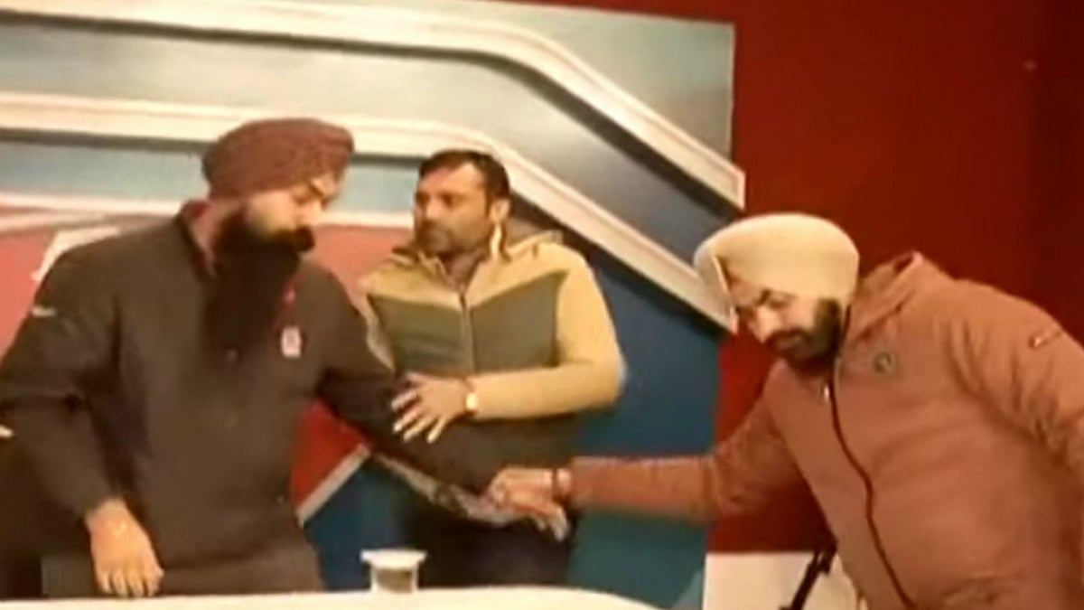 Maninder Singh arrested by police during live interview programme