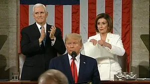 US House Speaker Nancy Pelosi rips up President Trump’s State of the Union speech copy