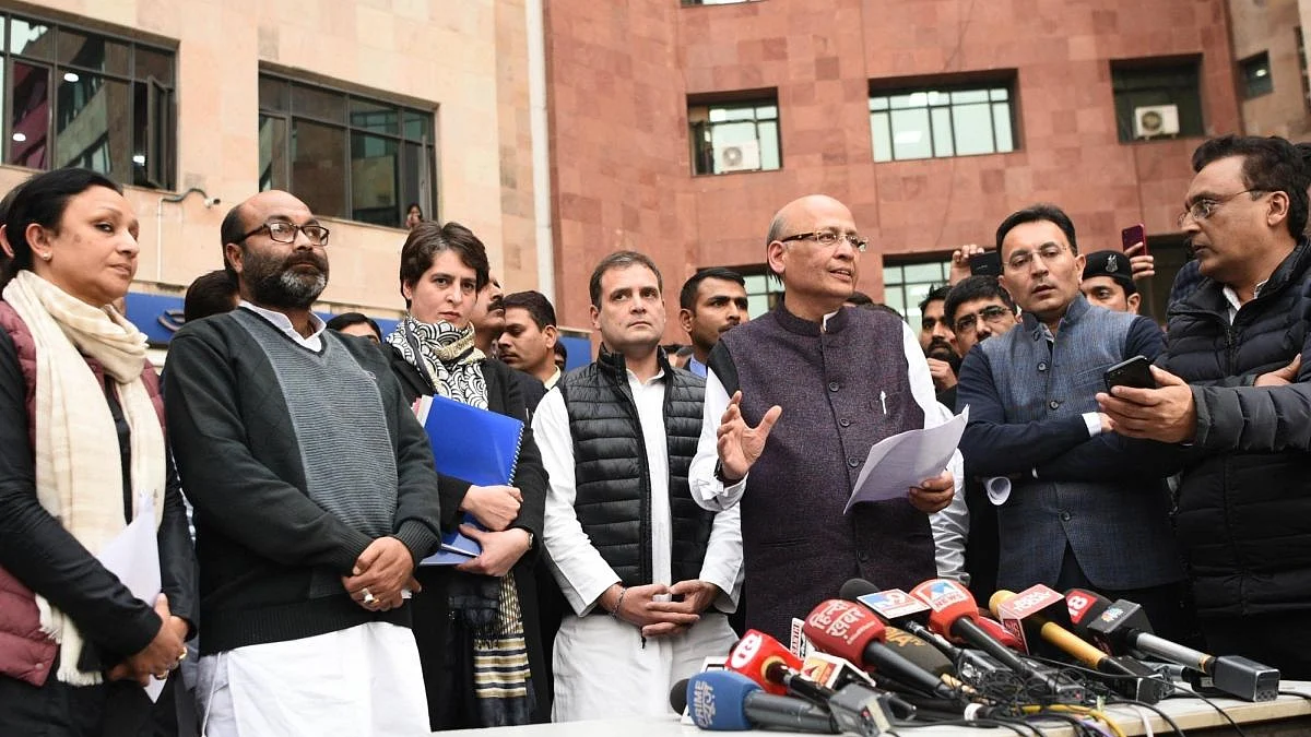 Rahul Gandhi and Priyanka Gandhi at NHRC (Photo Courtesy: IANS)