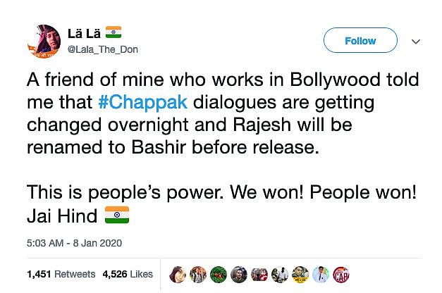 How Twitterati followed by PM Modi spread misinformation about Deepika Padukone’s ‘Chhapaak’  