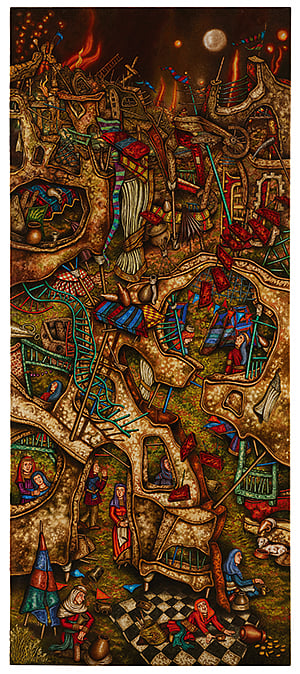 Milburn Cherian presents her second solo painting exhibition ‘Living between the times 2020’