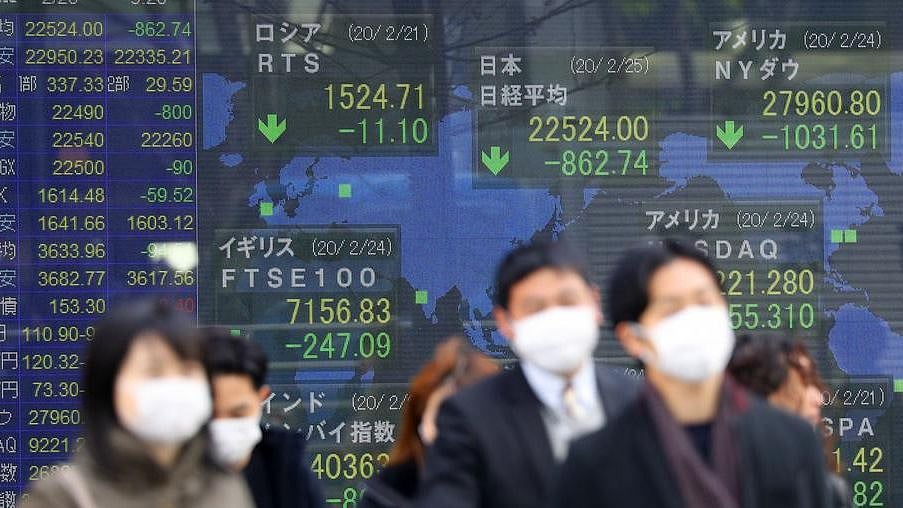 Coronavirus updates: Stock markets fall as cases spread