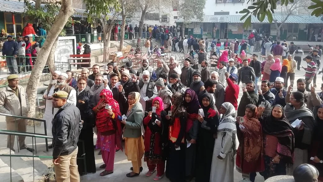 Long queue of voters at a polling booth (Representative Photo)