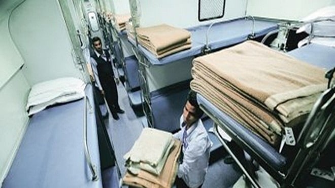 Blankets are washed on monthly basis in Rajdhani Express, reveals an RTI response