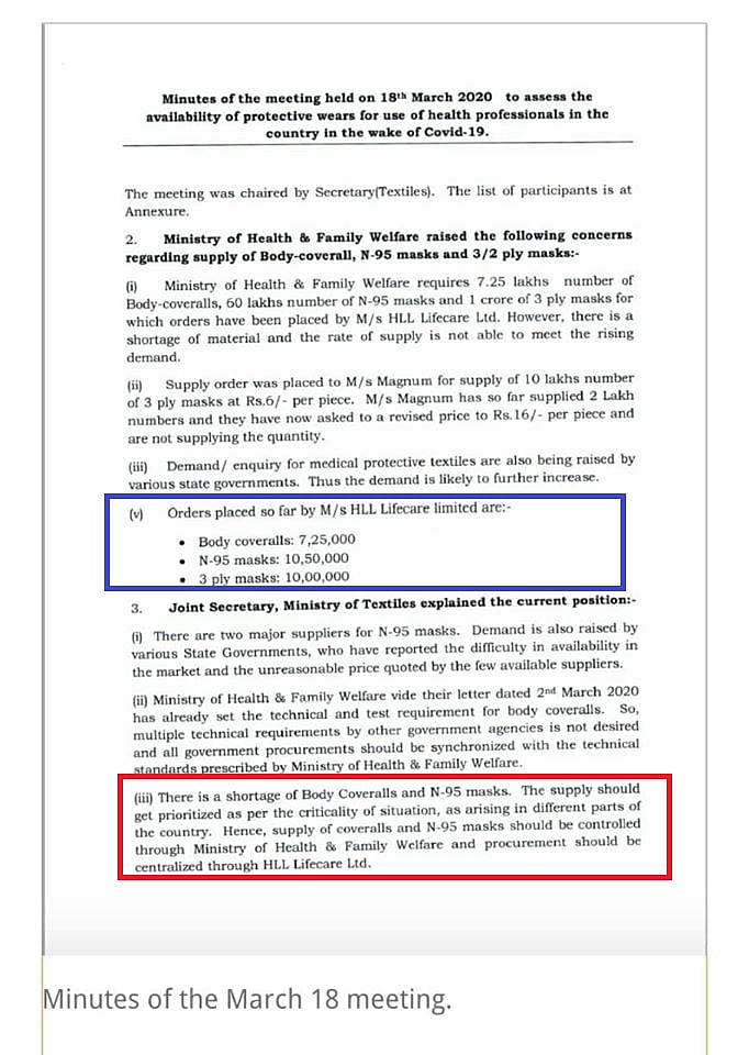 COVID-19: Modi govt took 50 days to wake up to shortage of coveralls,  N-95 masks; delay may endanger millions