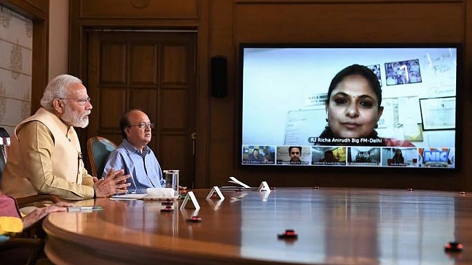 Prime Minister interacts with Radio jockeys, asks them to highlight dedication of the police