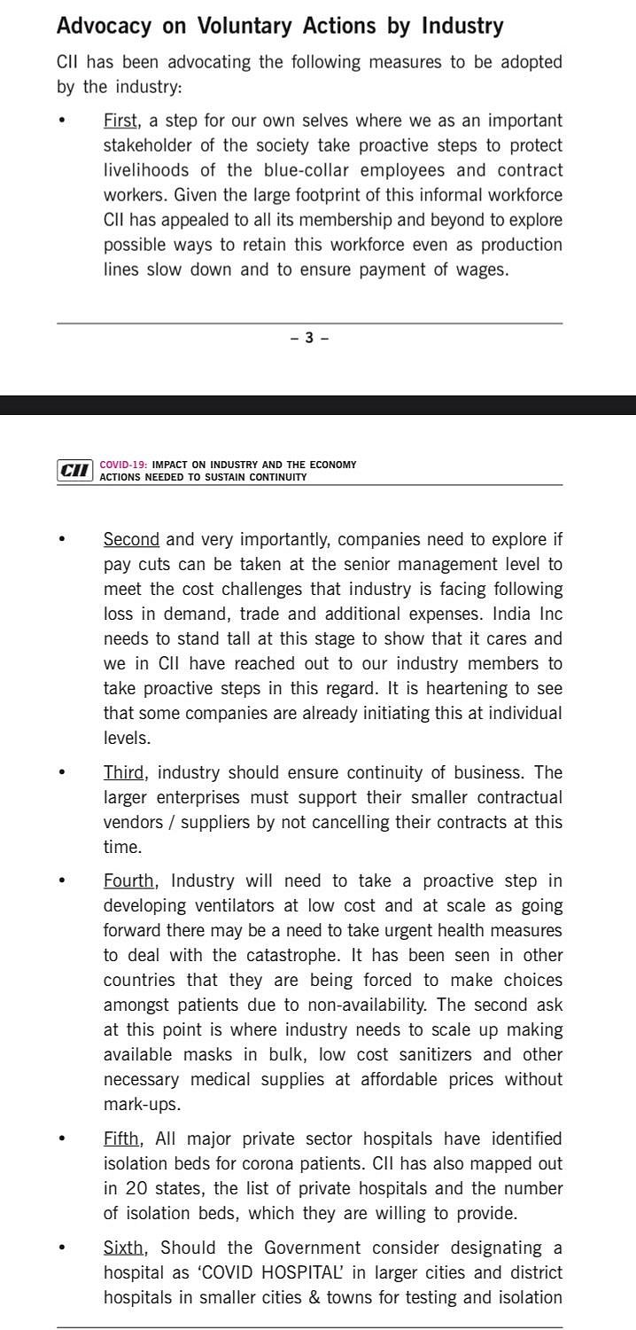 COVID-19: CII suggests to PM Modi fiscal support scheme of ₹2 lakh cr to avert impending economic disaster