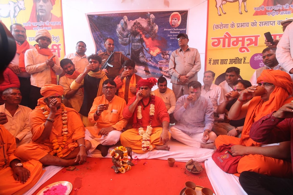 Hindu Mahasabha says ‘gaumutra’ can prevent coronavirus, but RSS cancels meet amid fear