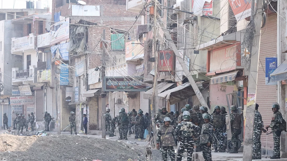 A view of Northeast Delhi’s Karawal Nagar after the riots, on Feb 26, 2020. (IANS)