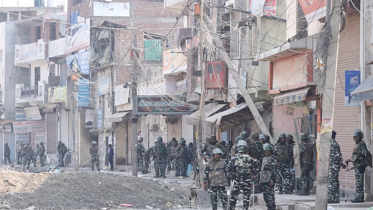 A view of Northeast Delhi’s Karawal Nagar after the riots, on Feb 26, 2020. (IANS)