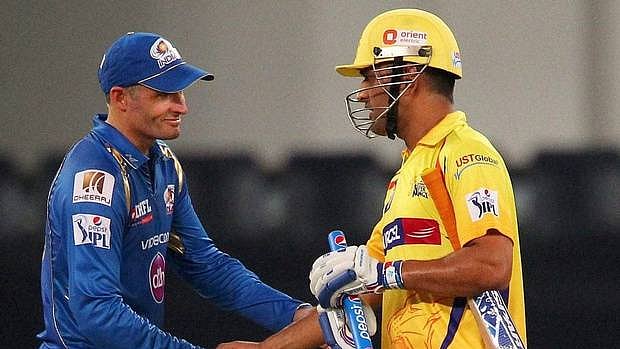 Former Australia batsman Mike Hussey and Indian wicket keeper-batsman MS Dhoni (Photo Courtesy: social media)